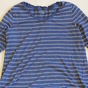 Blue and white striped long sleeve tee Old Navy